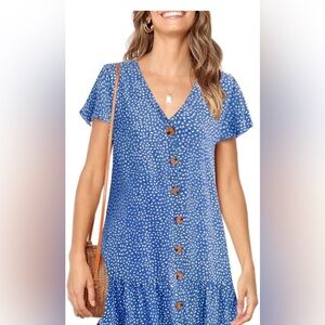 Women’s drop waist polka dot dress